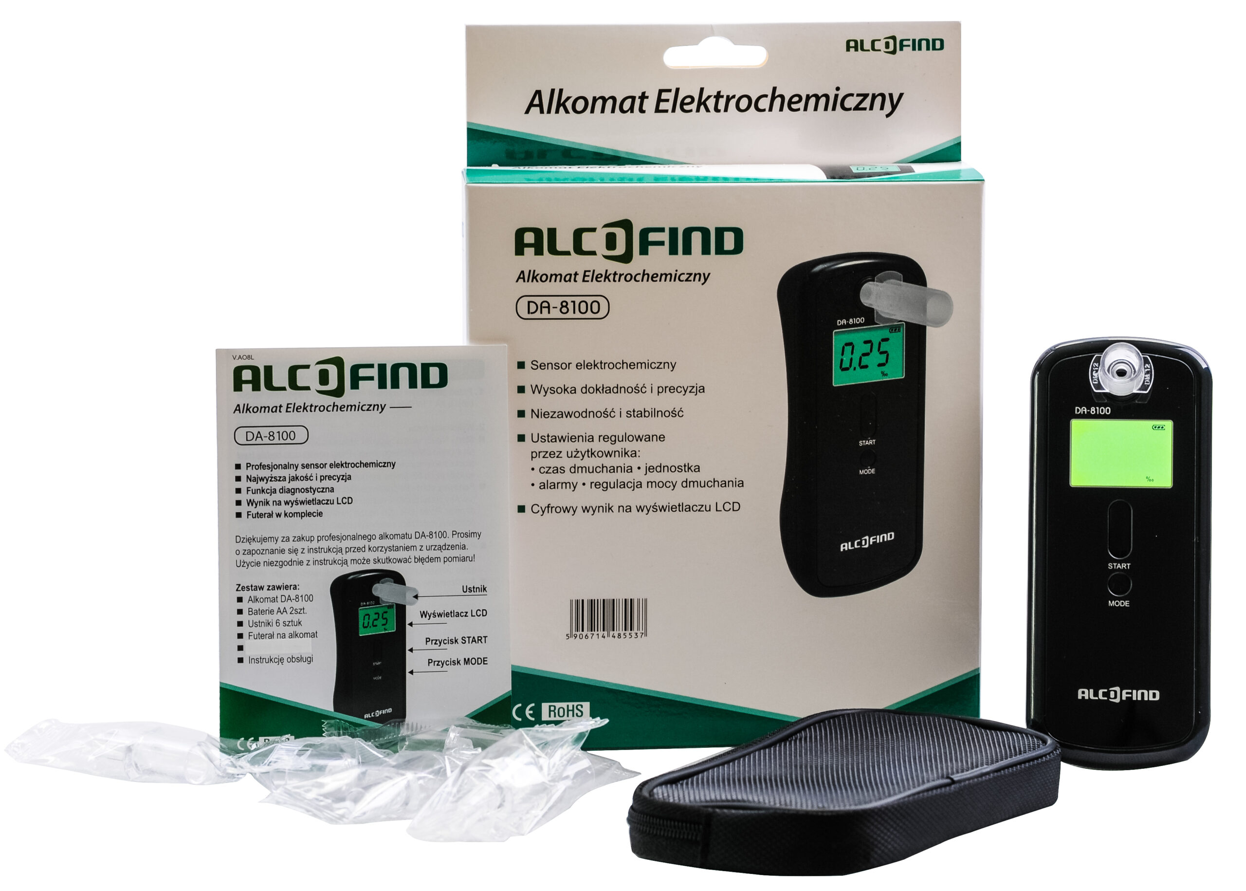 Alkomat marki AlcoFind DA8100 + 10 lat Gwarancji plus nielimitowane kalibracje - obrazek 5